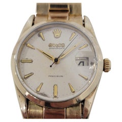 Mens Rolex Oysterdate Precision 6694 Gold-Capped Hand-Wind 1950s RJC169G