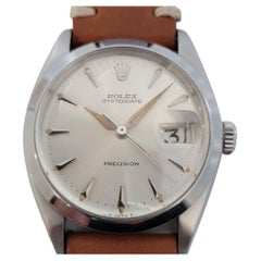 Herren Rolex Oysterdate Precision 6694 34mm Handgetrieben 1960er Jahre Schweizer Vintage RA222T
