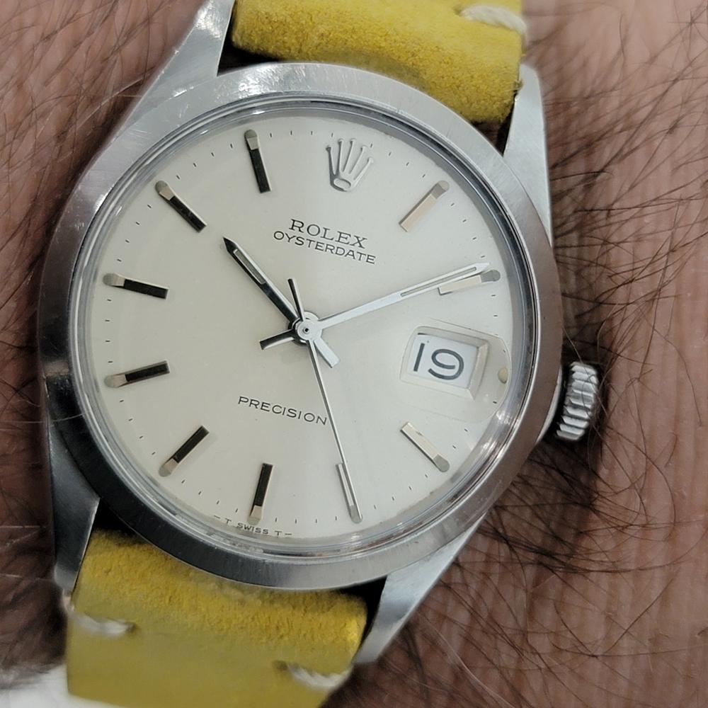 Mens Rolex Oysterdate Precision 6694 w Original Box & Paper Manual 1960s RA261Y 5