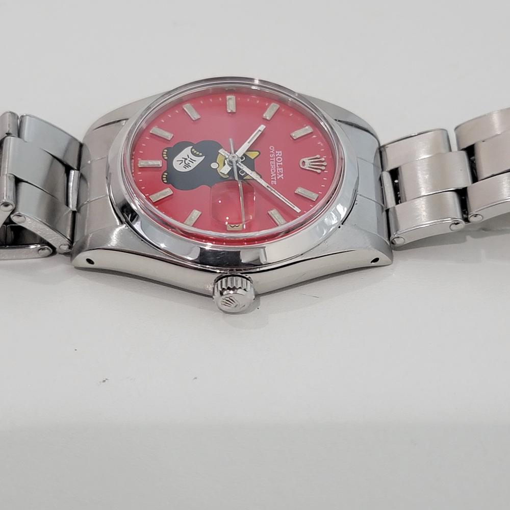 Rolex Oysterdate Precision 6694 34mm Maneki Neko Quadrante personalizzato 1970s RA415S 1