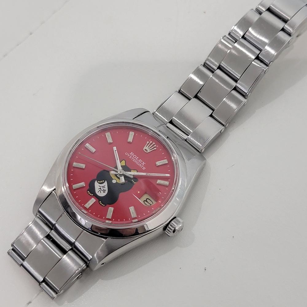 Rolex Oysterdate Precision 6694 34mm Maneki Neko Quadrante personalizzato 1970s RA415S 3