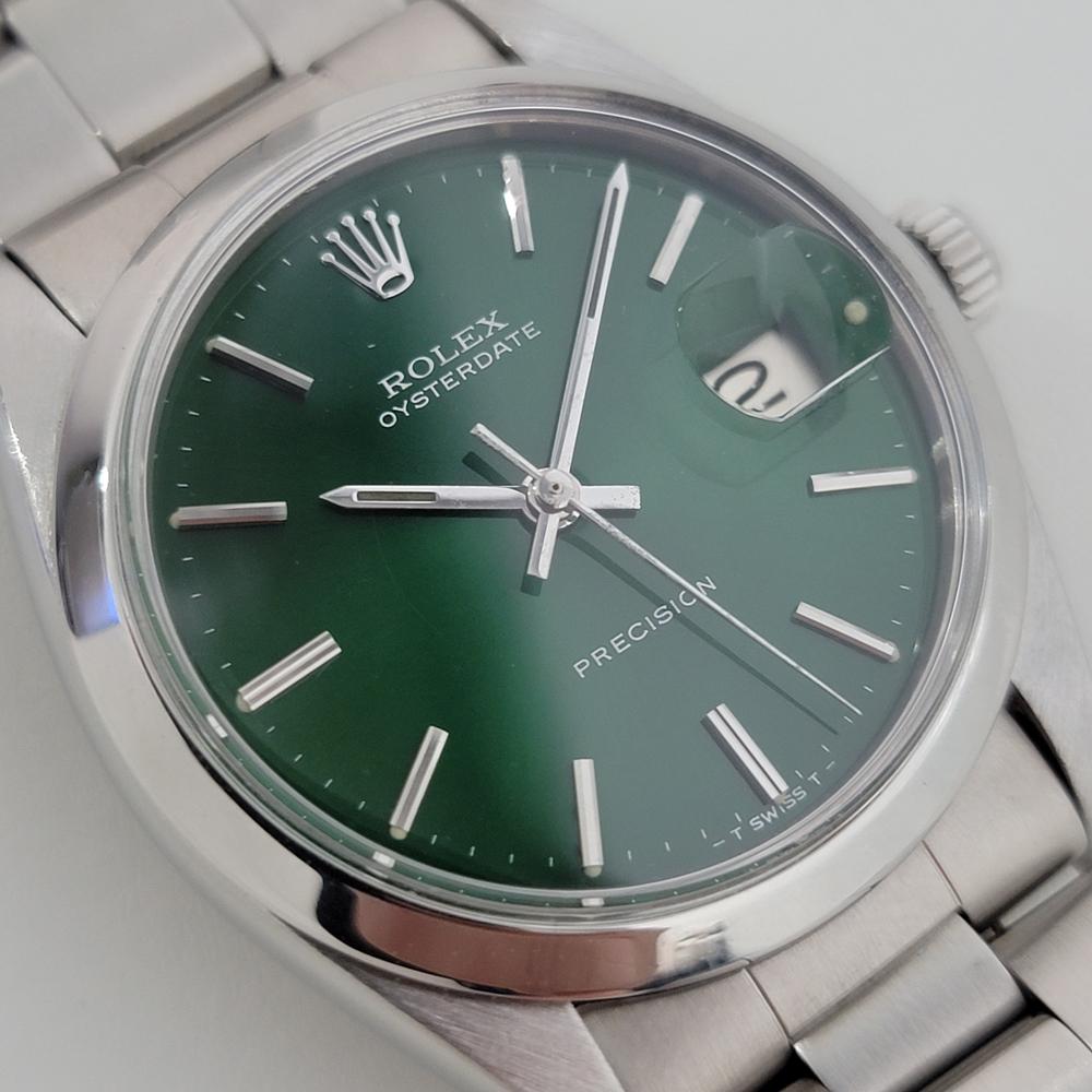 Mens Rolex Oysterdate Precision 6694 Manual Wind 1960s Vintage RJC113 In Excellent Condition In Beverly Hills, CA
