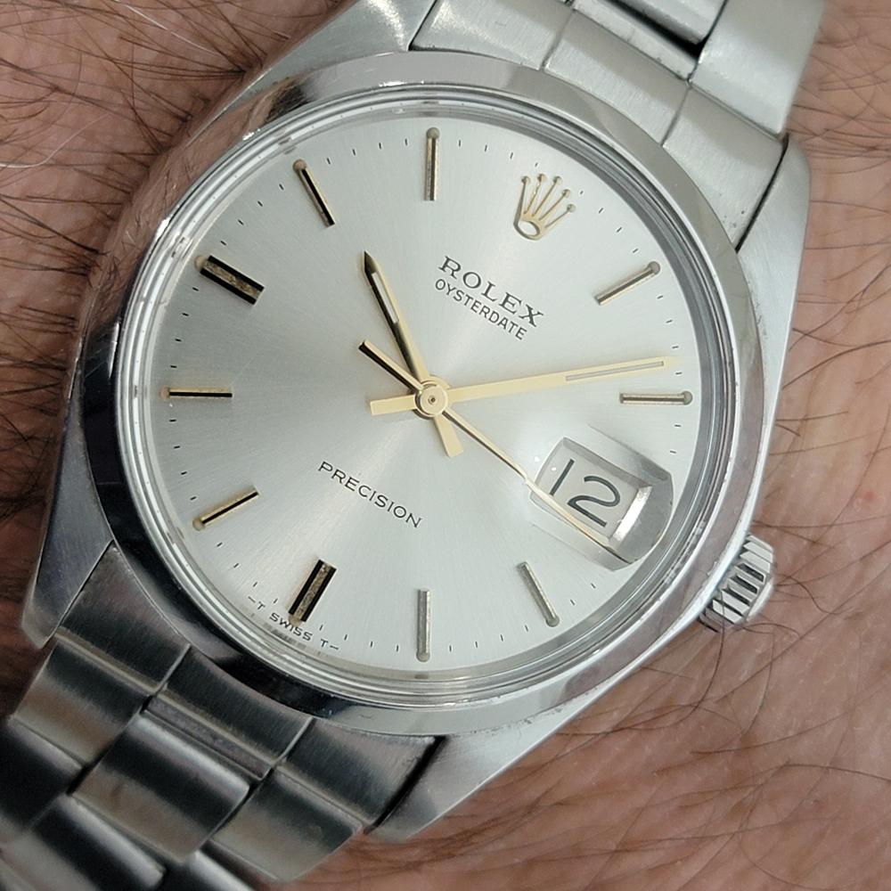 Mens Rolex Oysterdate Precision Ref 6694 1970s 34mm Manual Wind Vintage RA504 10