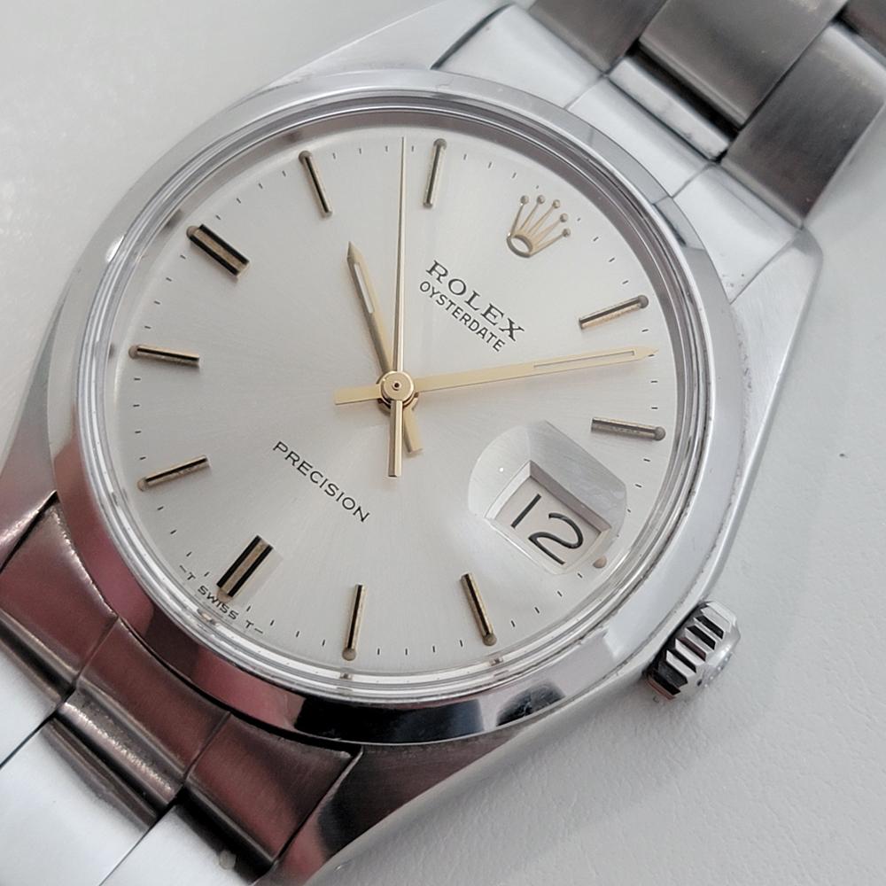 Men's Mens Rolex Oysterdate Precision Ref 6694 1970s 34mm Manual Wind Vintage RA504