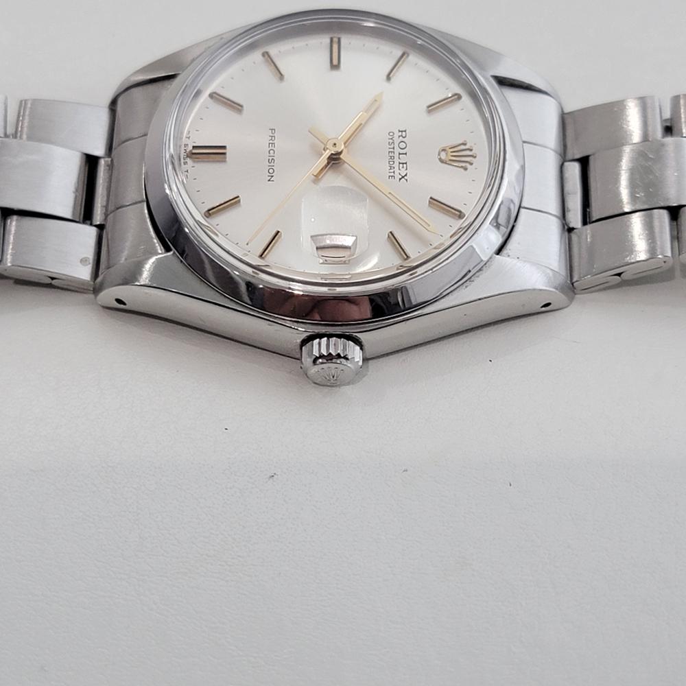 Mens Rolex Oysterdate Precision Ref 6694 1970s 34mm Manual Wind Vintage RA504 1