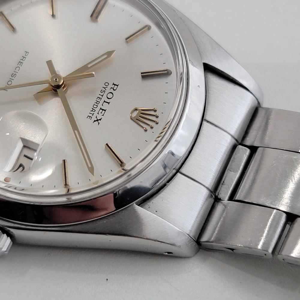 Mens Rolex Oysterdate Precision Ref 6694 1970s 34mm Manual Wind Vintage RA504 2