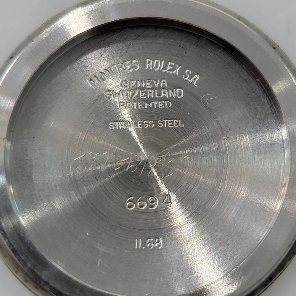 Mens Rolex Oysterdate Precision Ref 6694 34mm 1960s Manual Wind Vintage RJC187S For Sale 9