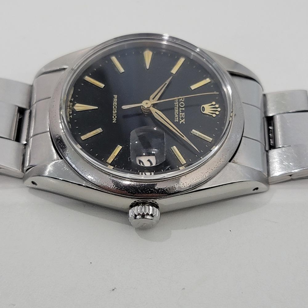 Mens Rolex Oysterdate Precision Ref 6694 34mm 1960s Manual Wind Vintage RJC187S For Sale 1