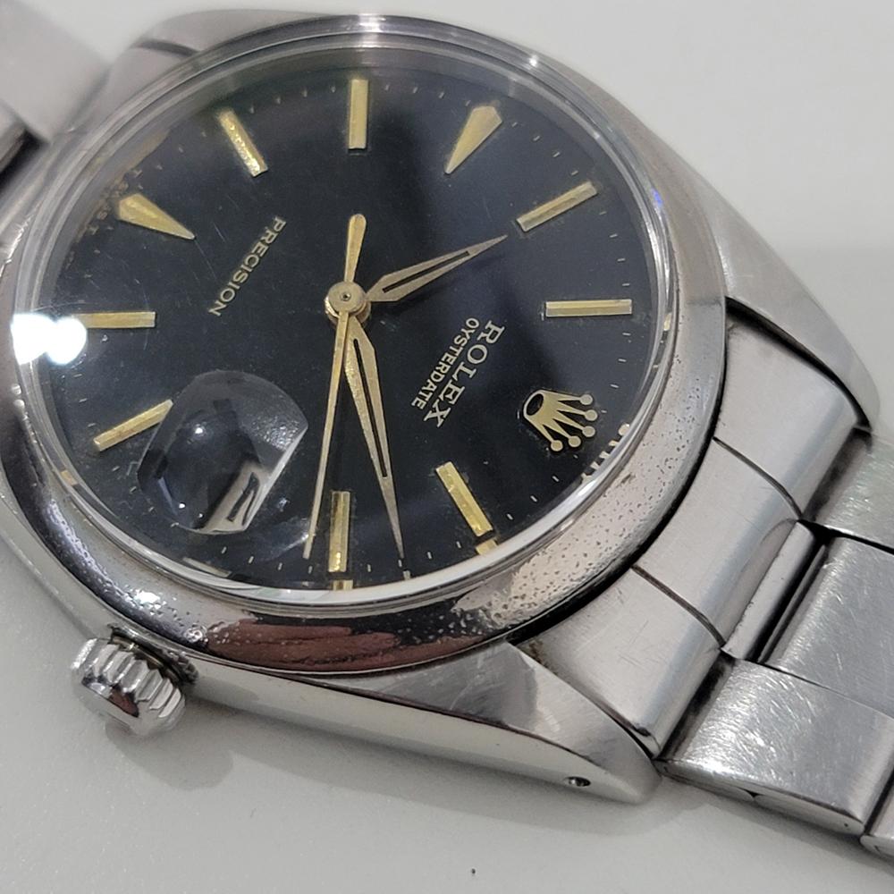 Mens Rolex Oysterdate Precision Ref 6694 34mm 1960s Manual Wind Vintage RJC187S For Sale 2