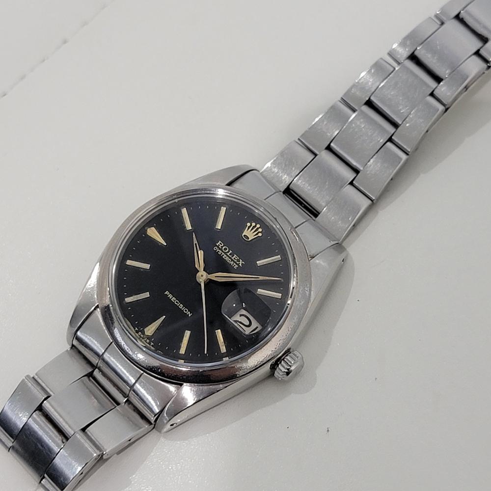 Mens Rolex Oysterdate Precision Ref 6694 34mm 1960s Manual Wind Vintage RJC187S For Sale 3
