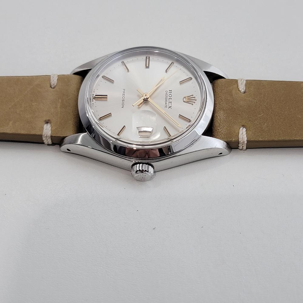 Mens Rolex Oysterdate Precision Ref 6694 34mm 1970s Manual Wind Vintage RA504B For Sale 1