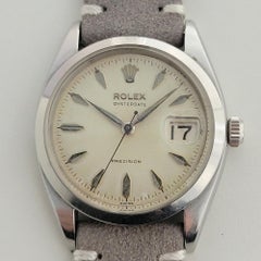 Mens Rolex Oysterdate Precision Ref 6694 34mm Manual Wind 1950s Vintage RA425