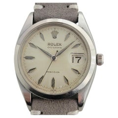 Mens Rolex Oysterdate Precision Ref 6694 34mm Manual Wind 1950s Vintage RA425