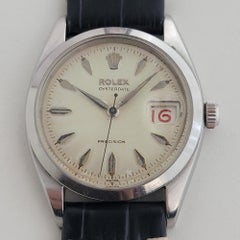 Mens Rolex Oysterdate Precision Ref 6694 34mm Hand Wind 1950s Vintage RA425B