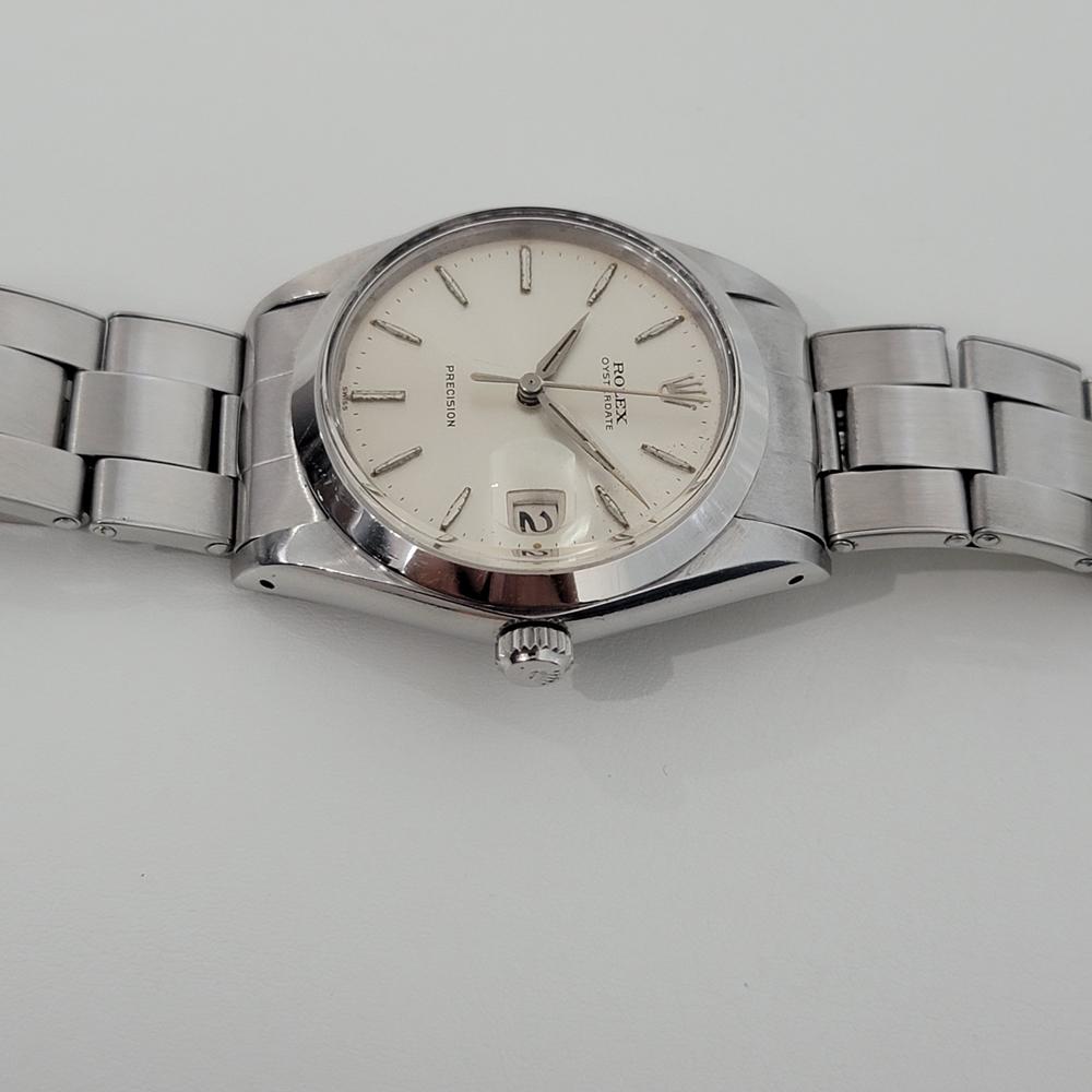 Mens Rolex Oysterdate Precision Ref 6694 Hand-Wind 1960s Swiss RJC197 In Excellent Condition In Beverly Hills, CA
