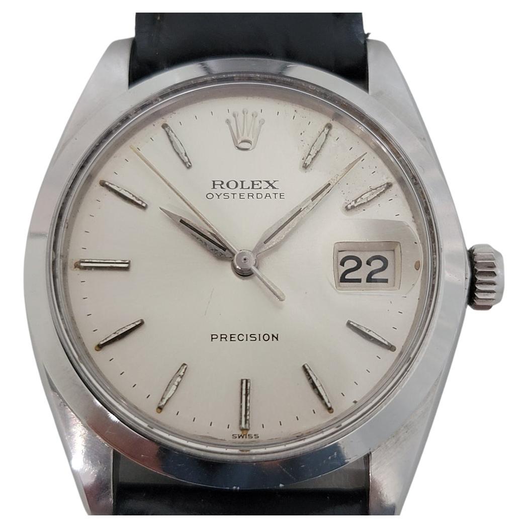 Mens Rolex Oysterdate Precision Ref 6694 Hand-Wind 1960s Swiss RJC197B For  Sale at 1stDibs