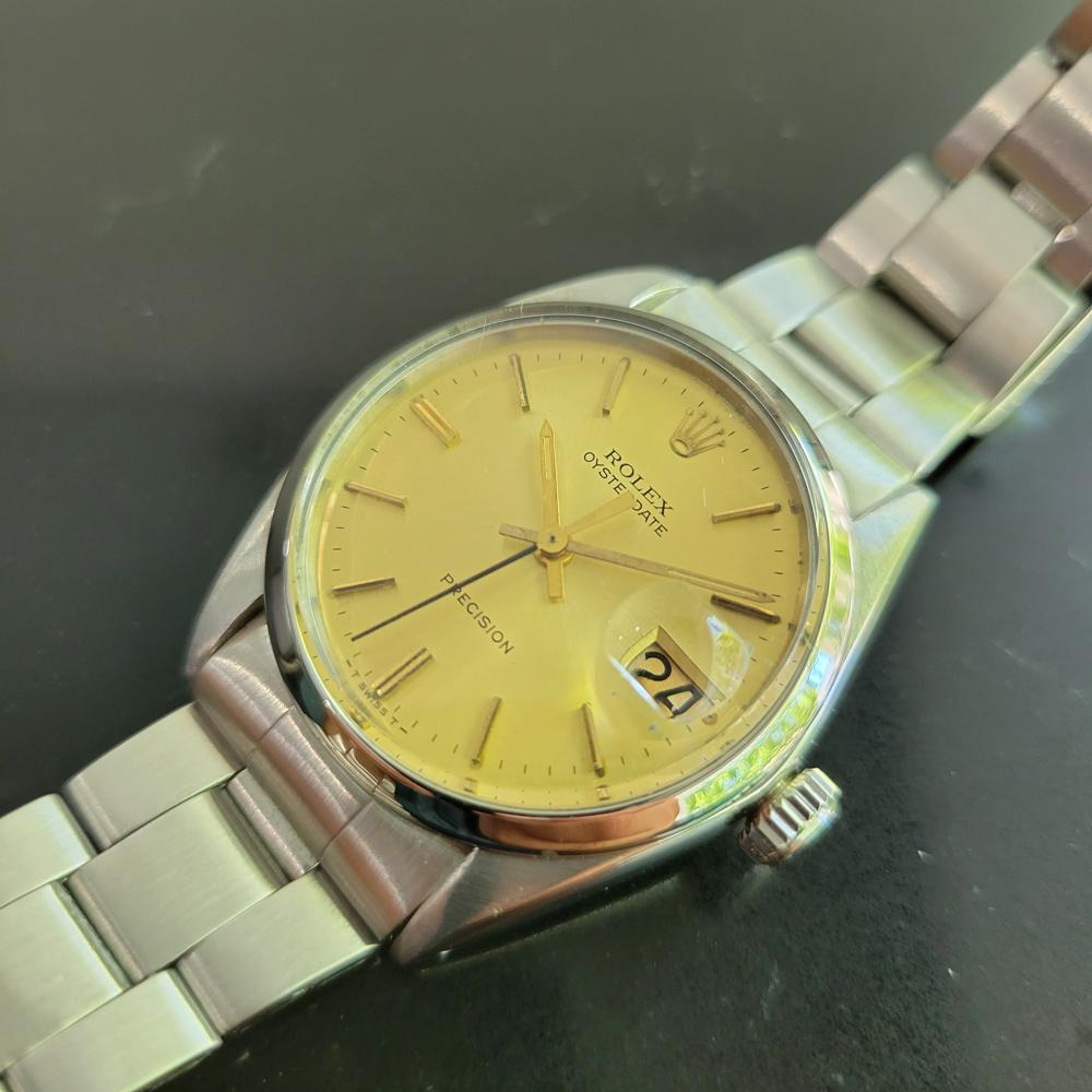 Herren Rolex Oysterdate Precision Ref 6694 Handgetrieben 1960er Jahre Vintage MA204 im Zustand „Hervorragend“ in Beverly Hills, CA