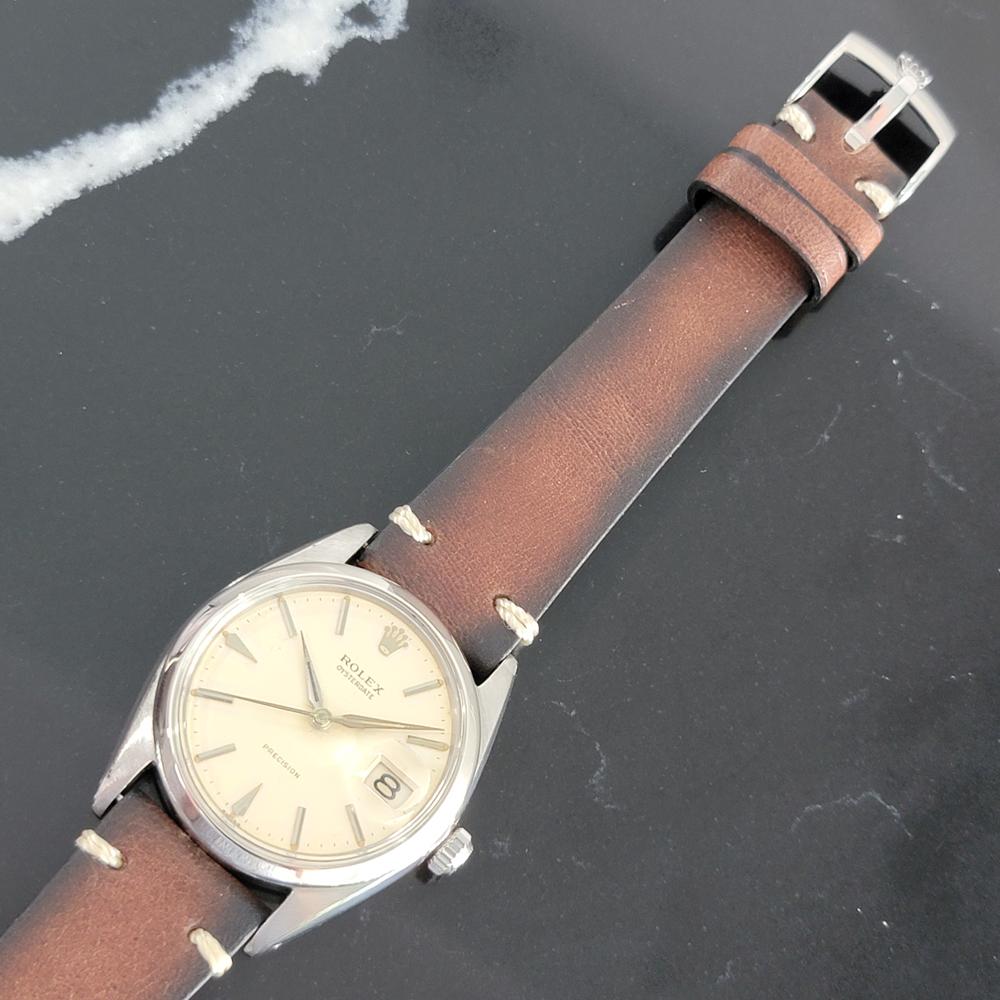 Herren Rolex Oysterdate Präzision Ref 6694 Hand-Wind 1960er Jahre Vintage RA157BRN 1