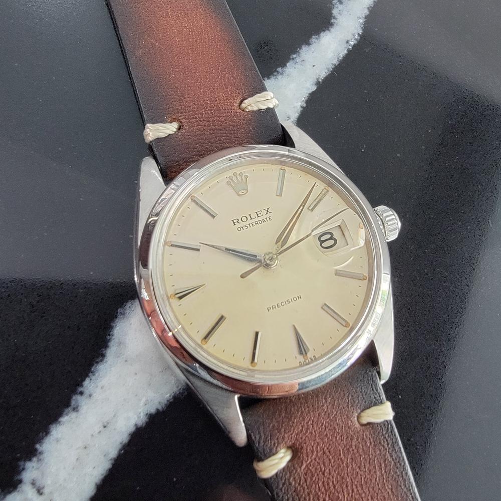 Herren Rolex Oysterdate Präzision Ref 6694 Hand-Wind 1960er Jahre Vintage RA157BRN 2