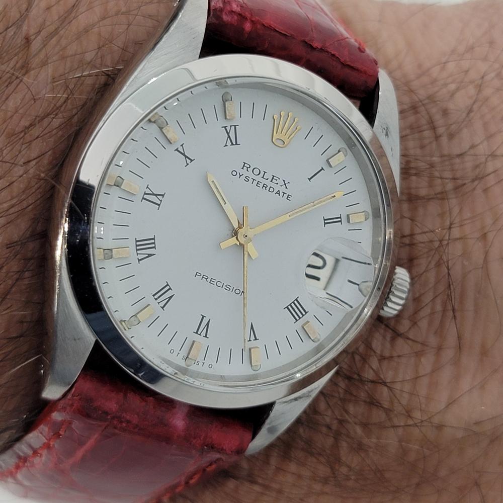 Rolex Oysterdate Precision Ref 6694 Handgeflügelt 1960er Jahre Vintage RA189R 9