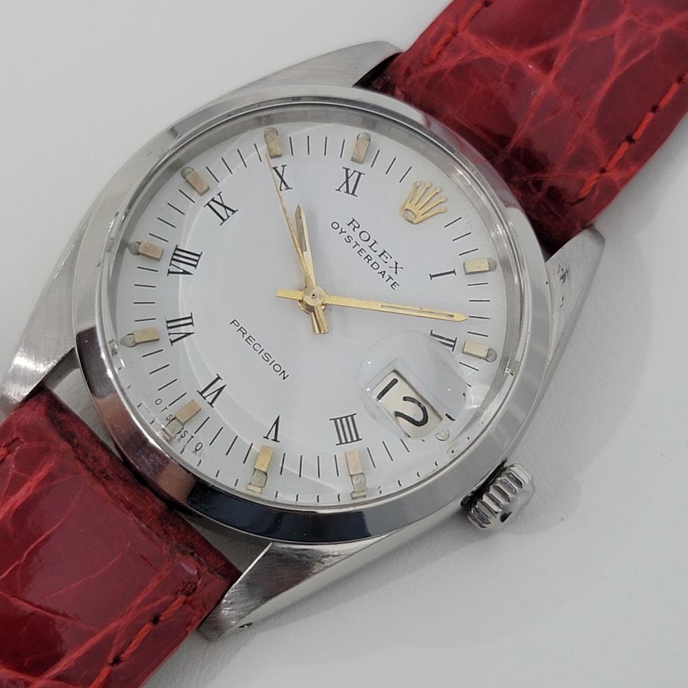 Rolex Oysterdate Precision Ref 6694 Handgeflügelt 1960er Jahre Vintage RA189R Herren