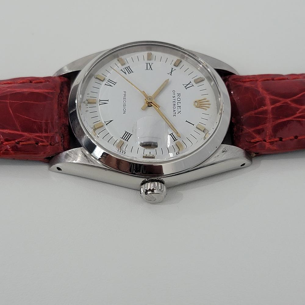Rolex Oysterdate Precision Ref 6694 Handgeflügelt 1960er Jahre Vintage RA189R 2