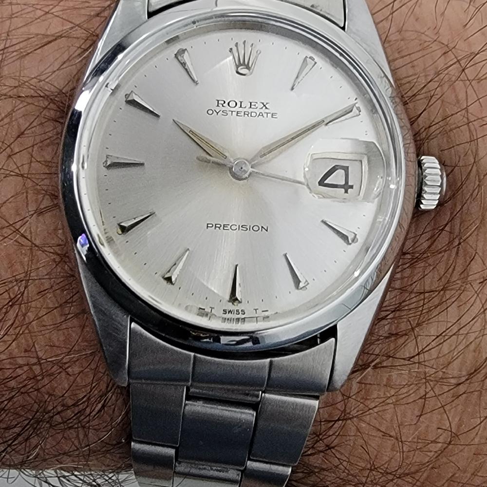 Rolex Oysterdate Precision Réf. 6694 Montre vintage remontée à la main, pour hommes, années 1960 RA210 9