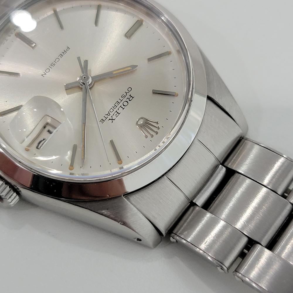 Mens Rolex Oysterdate Precision Ref 6694 Hand Wind 1960s Vintage RA288 In Excellent Condition In Beverly Hills, CA