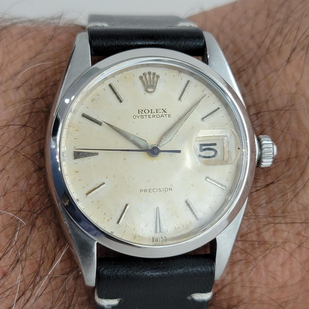 Mens Rolex Oysterdate Precision Ref 6694 Hand-Wind 1960s Vintage RJC115 5