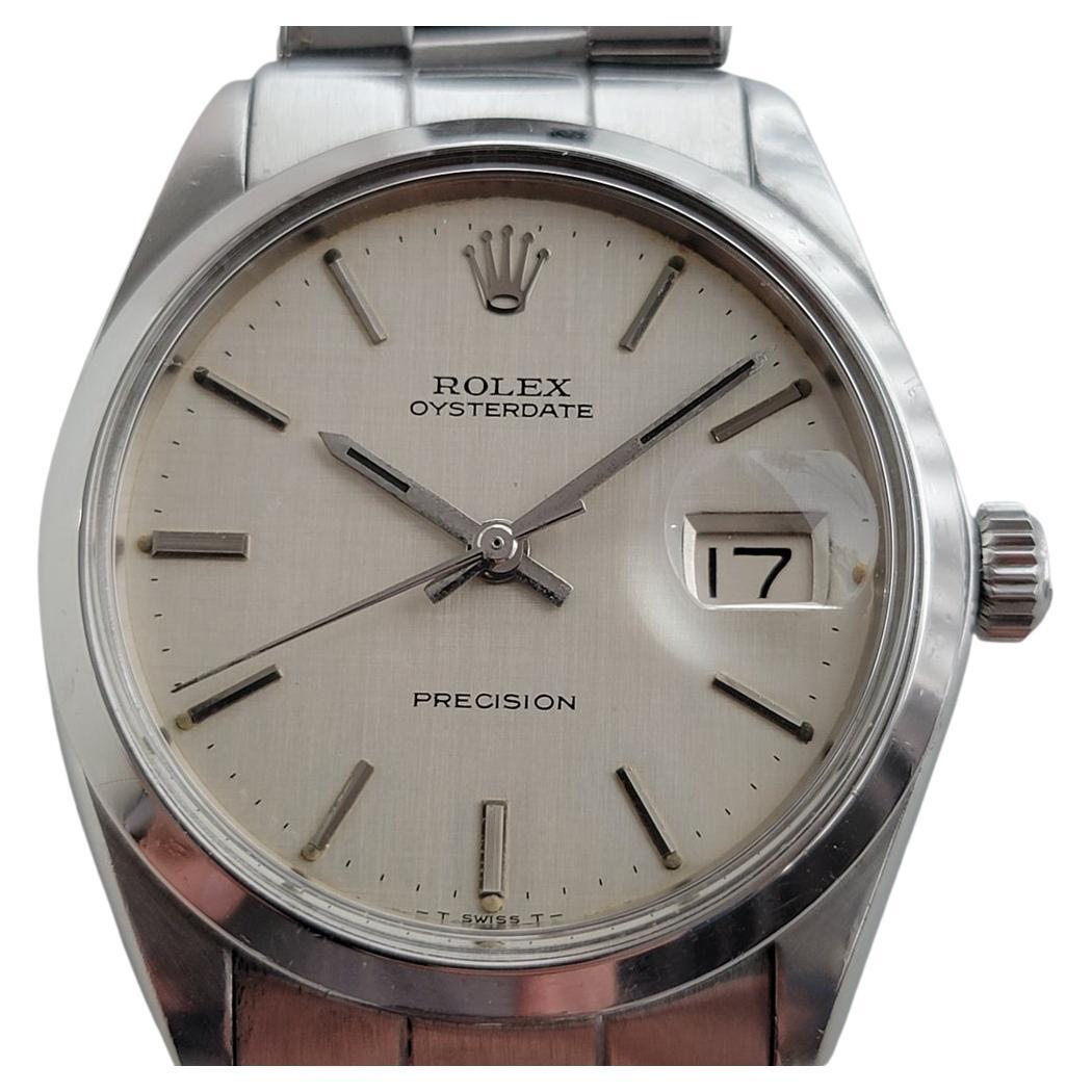 Mens Rolex Oysterdate Precision Ref 6694 Hand-Wind 1960s Vintage RJC196