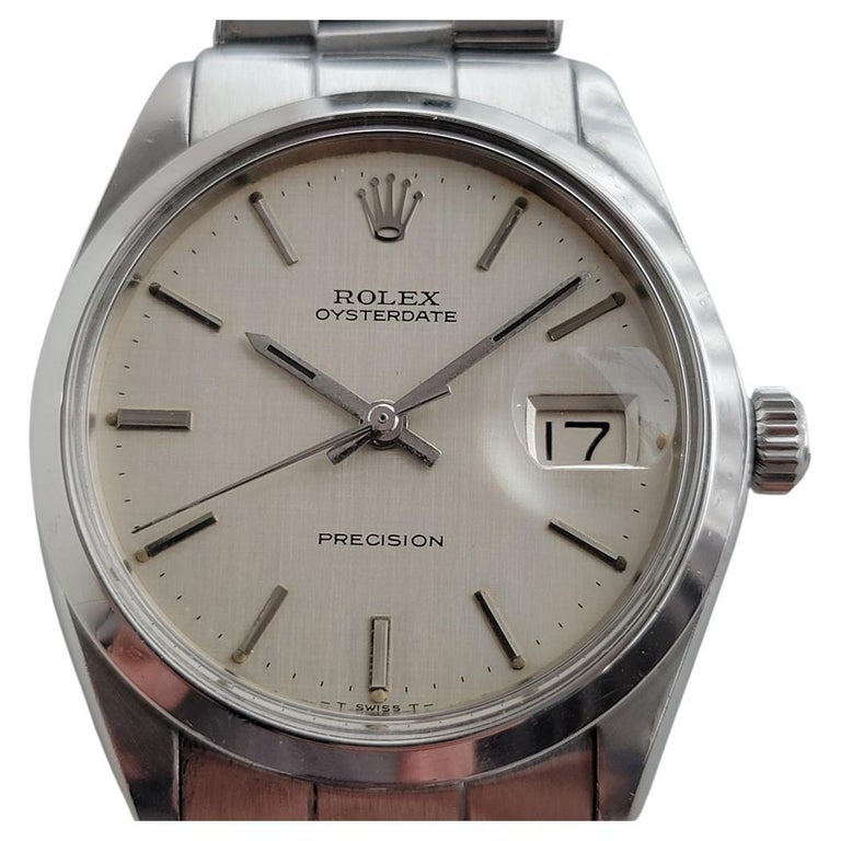Indica Ombord Præsident Mens Rolex Oysterdate Precision Ref 6694 Hand-Wind 1960s Vintage RJC196 For  Sale at 1stDibs