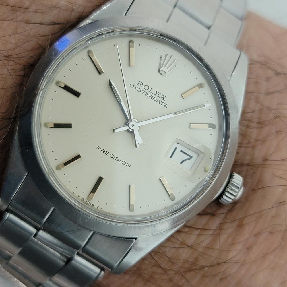 Mens Rolex Oysterdate Precision Ref 6694 w Original Box Paper Manual 1960s RA261 5