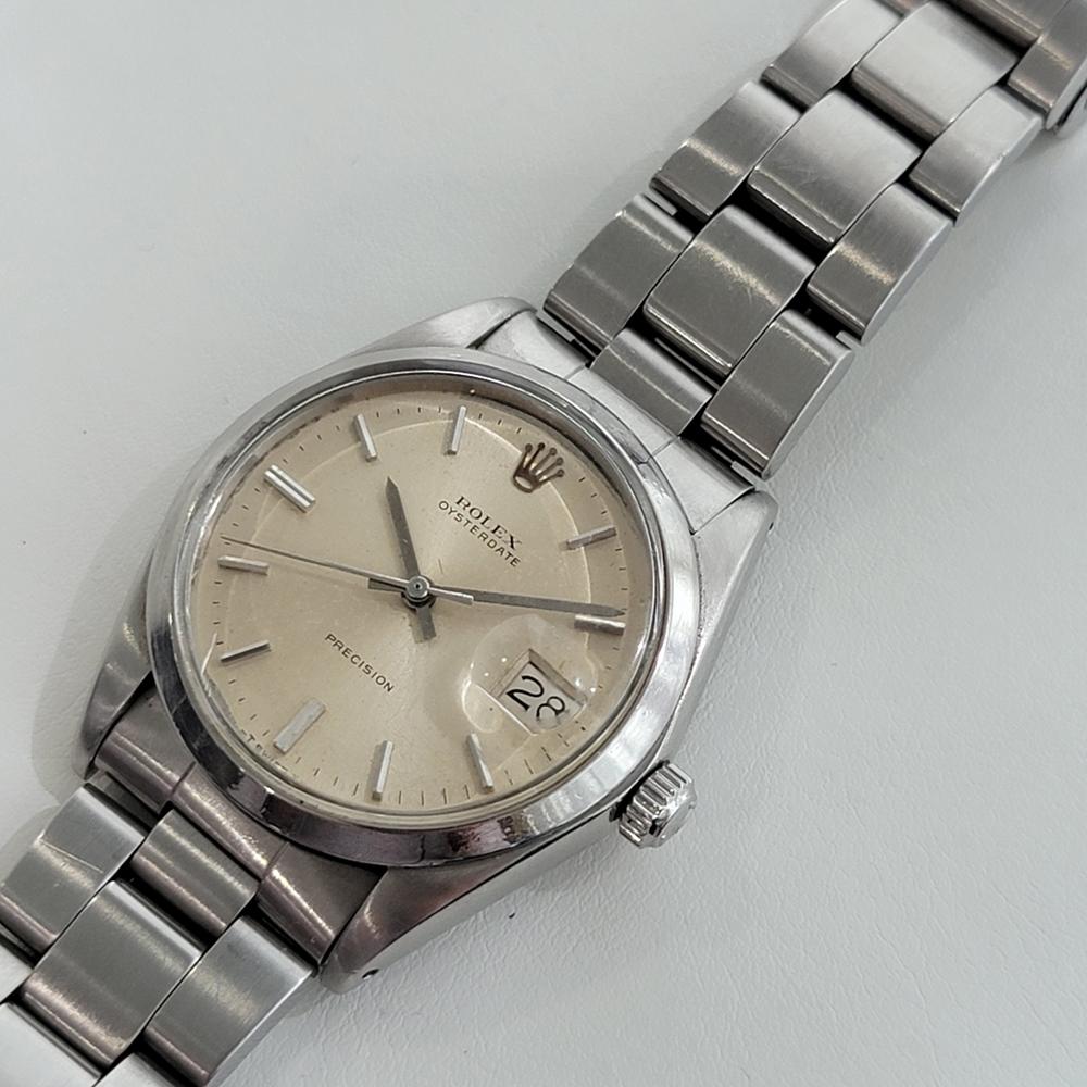 Rolex Oysterdate Precision Réf. 6694 vintage à remontage à la main, pour hommes, années 1970 RA202 en vente 1