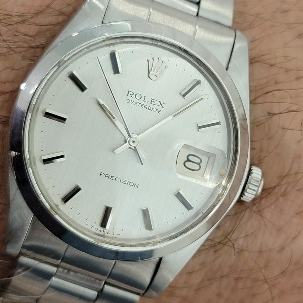 Mens Rolex Oysterdate Precision Ref 6694 Hand Wind 1970s Vintage RA289 For Sale 6