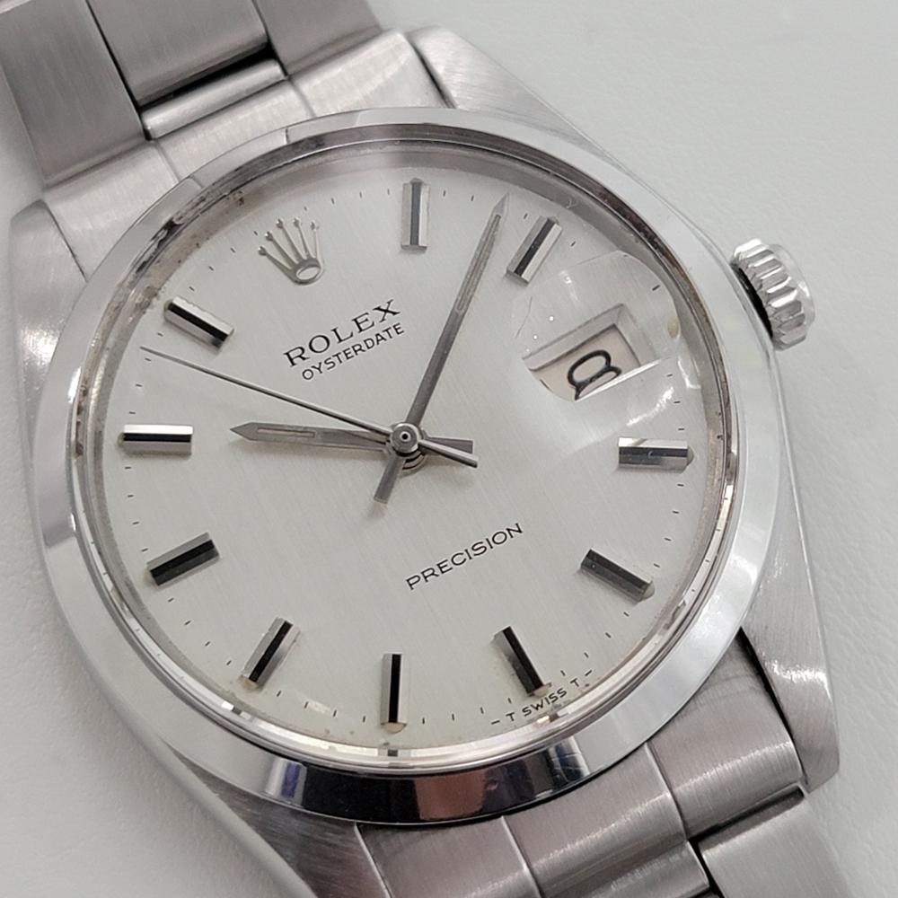 Herren Rolex Oysterdate Precision Ref 6694 Handaufzug 1970er Jahre Vintage RA289 im Zustand „Hervorragend“ in Beverly Hills, CA