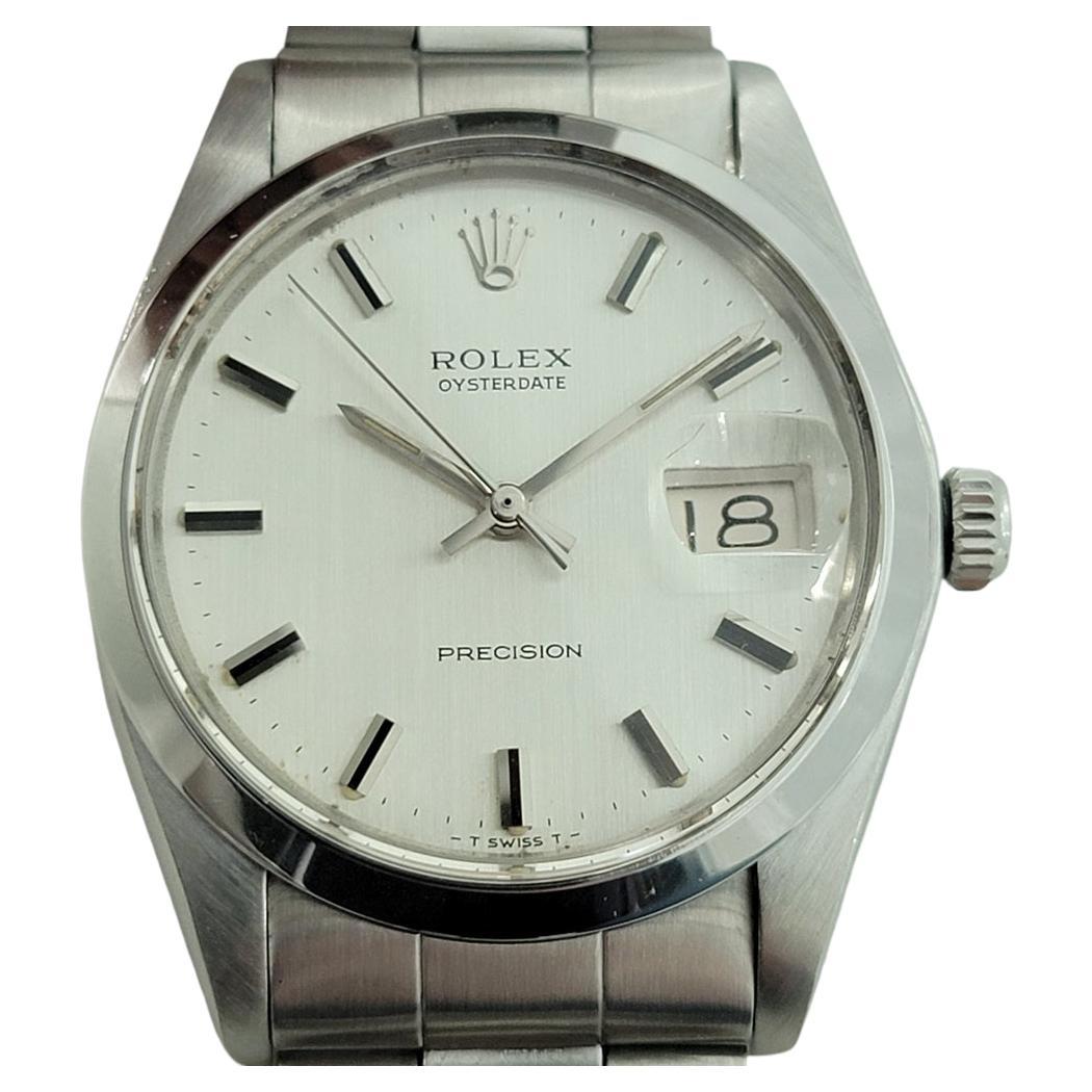 Mens Rolex Oysterdate Precision Ref 6694 Hand Wind 1970s Vintage RA289 For Sale