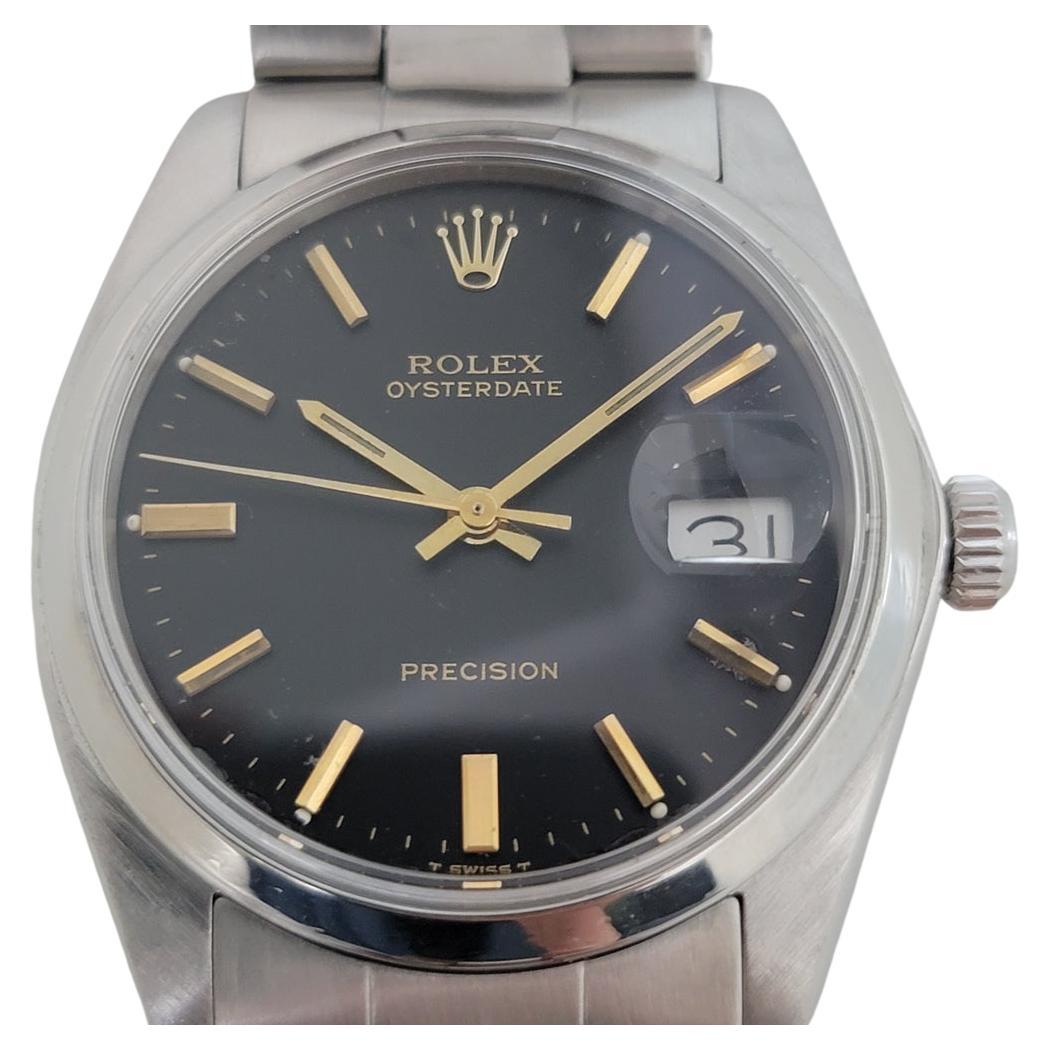 Mens Rolex Oysterdate Precision Ref 6694 Hand-Wind 1980s Swiss RA188