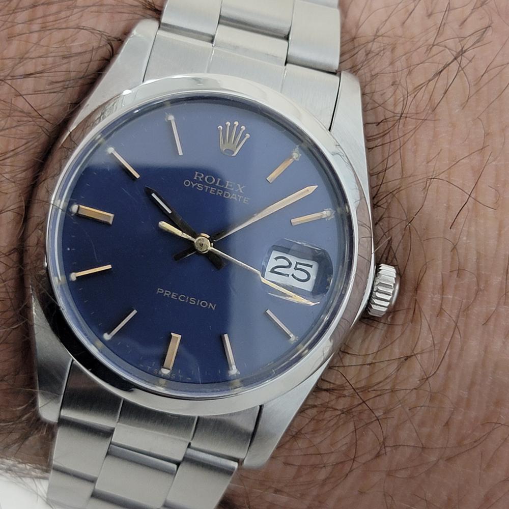 Rolex Oysterdate Precision Ref 6694 Handgeflügelt 1980er Jahre mit Papier RA217 8