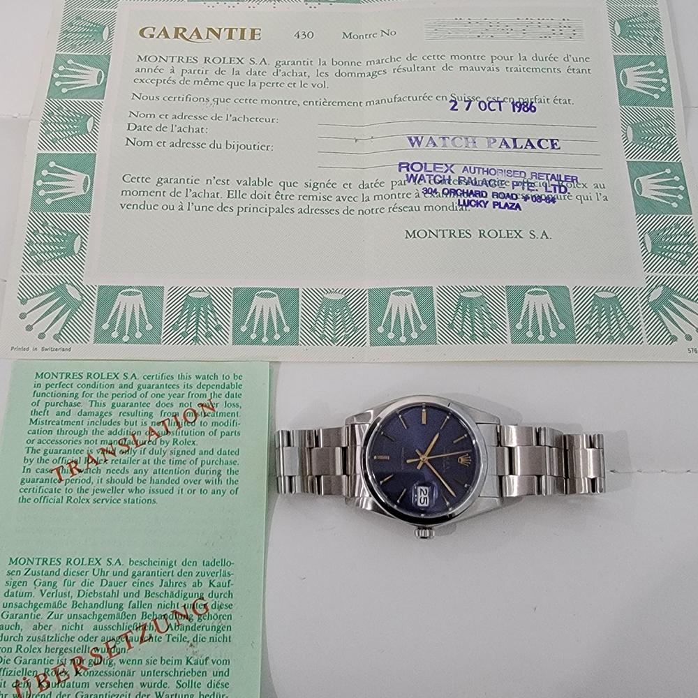 Rolex Oysterdate Precision Ref 6694 Handgeflügelt 1980er Jahre mit Papier RA217 9