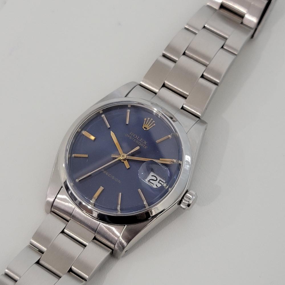 Rolex Oysterdate Precision Ref 6694 Handgeflügelt 1980er Jahre mit Papier RA217 1