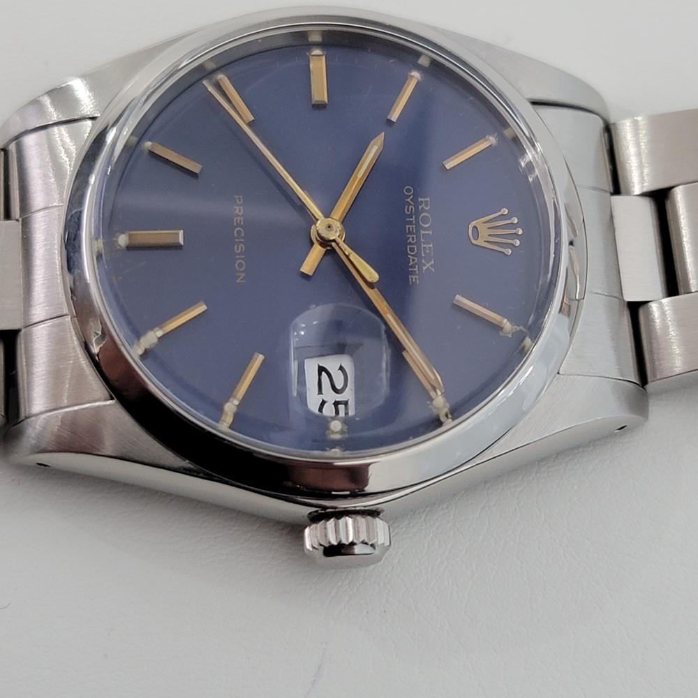 Rolex Oysterdate Precision Ref 6694 Handgeflügelt 1980er Jahre mit Papier RA217 2