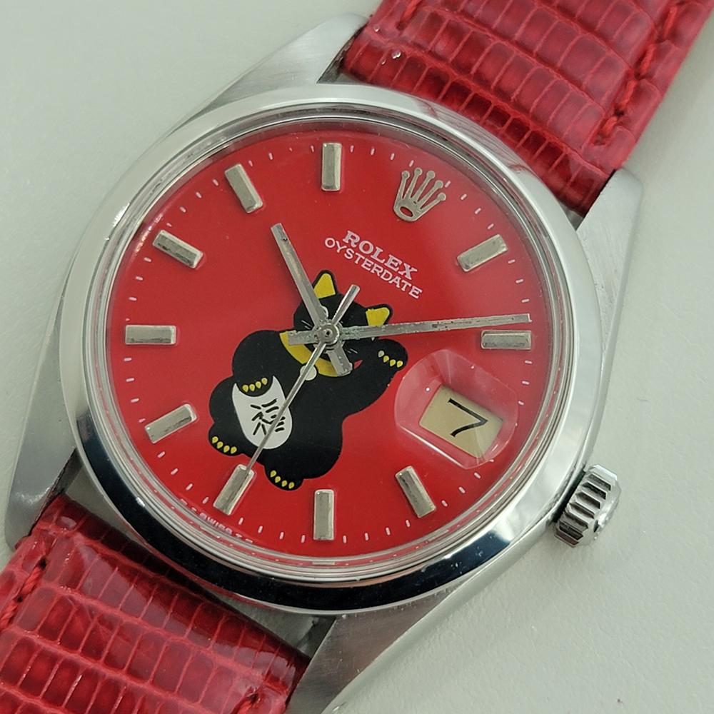 Men's Mens Rolex Oysterdate Precision Ref 6694 34mm Maneki Neko Dial 1970s RA415R