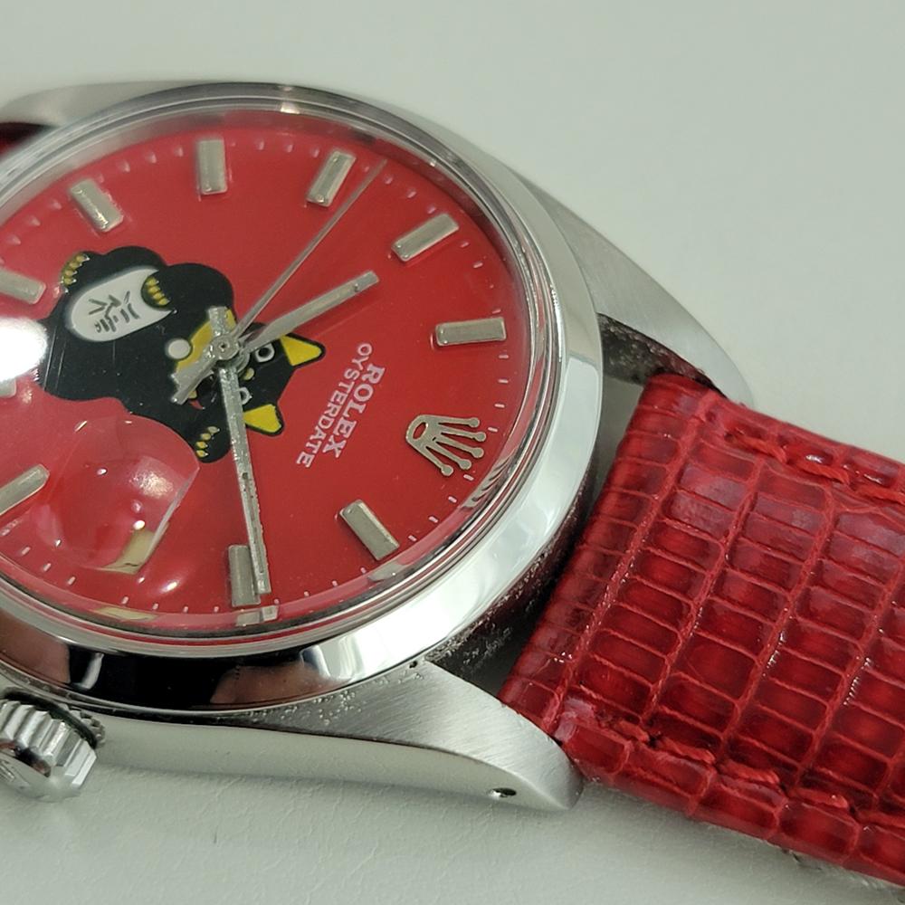 Mens Rolex Oysterdate Precision Ref 6694 34mm Maneki Neko Dial 1970s RA415R 2