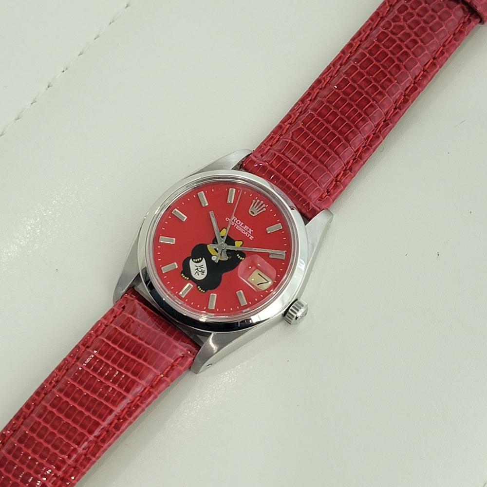 Mens Rolex Oysterdate Precision Ref 6694 34mm Maneki Neko Dial 1970s RA415R 3