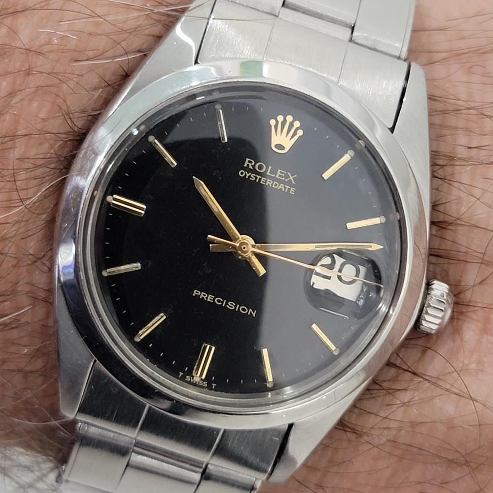 Mens Rolex Oysterdate Precision Ref 6694 34mm Manual Wind 1960s Swiss RA447 8