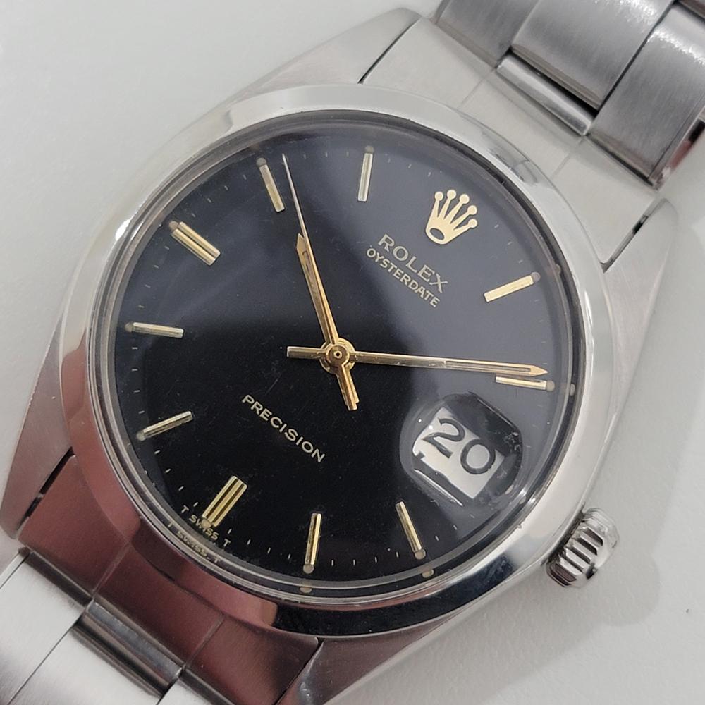 Men's Mens Rolex Oysterdate Precision Ref 6694 34mm Manual Wind 1960s Swiss RA447