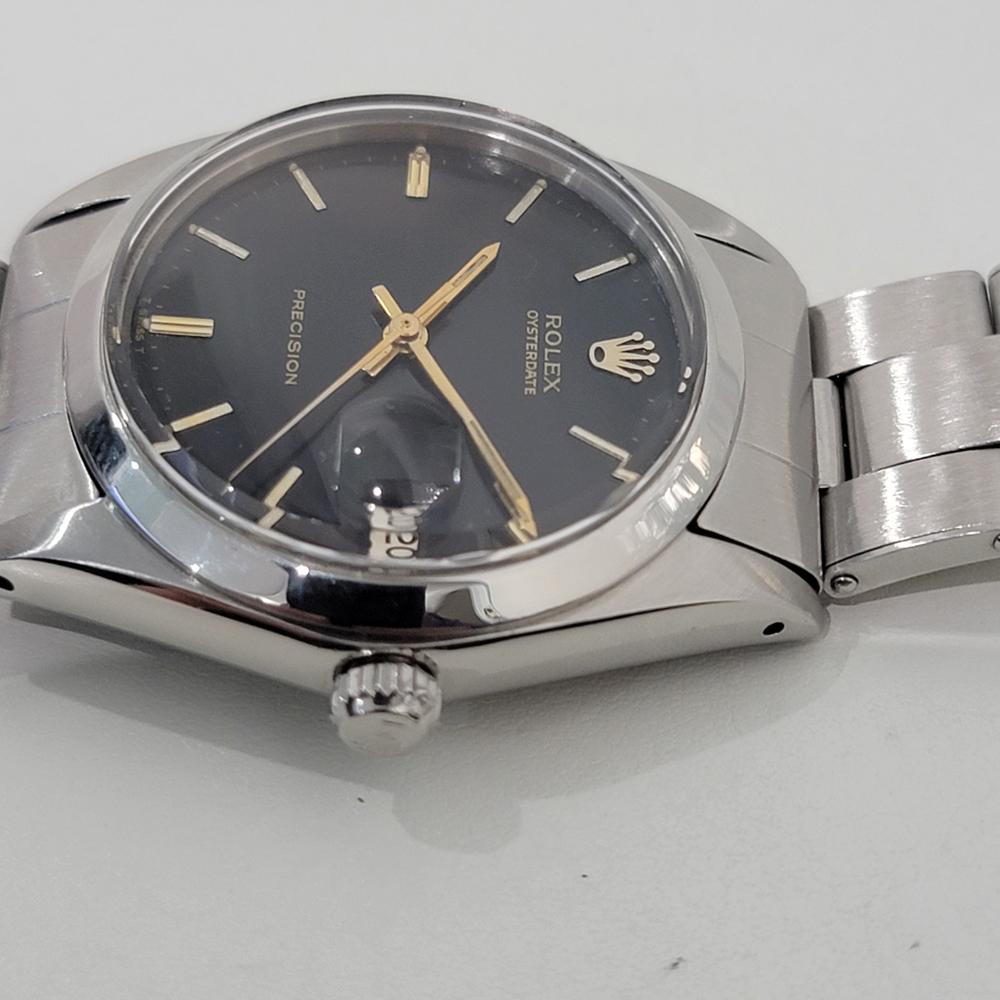 Mens Rolex Oysterdate Precision Ref 6694 34mm Manual Wind 1960s Swiss RA447 1