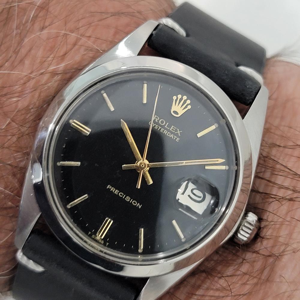 Mens Rolex Oysterdate Precision Ref 6694 34mm Manual Wind 1960s Swiss RA447B 9