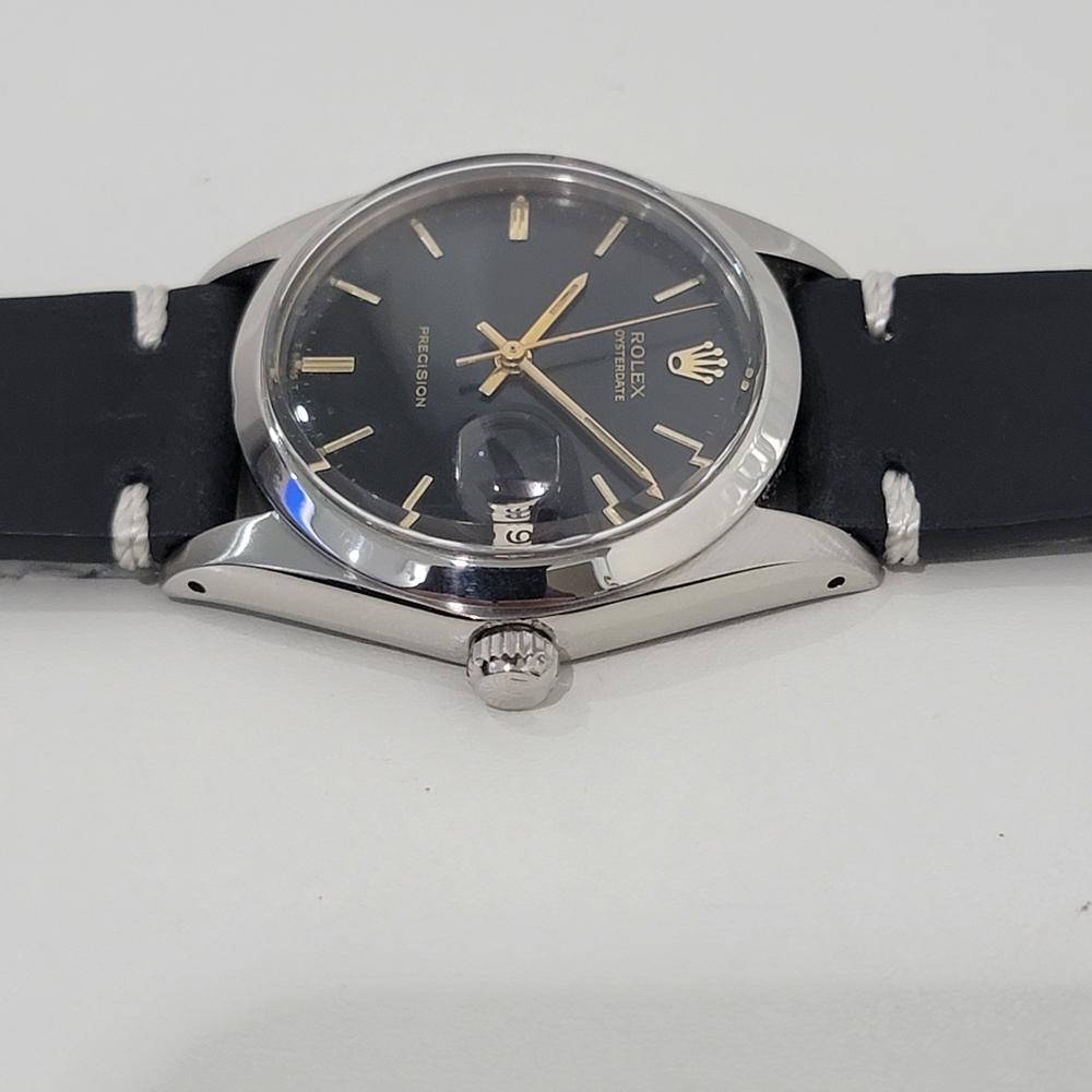 Mens Rolex Oysterdate Precision Ref 6694 34mm Manual Wind 1960s Swiss RA447B 1