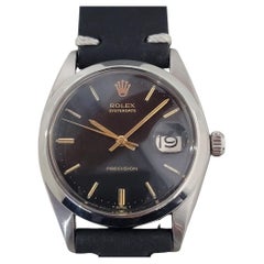 Herren Rolex Oysterdate Precision Ref 6694 34mm Handaufzug 1960er Jahre Schweizer RA447B